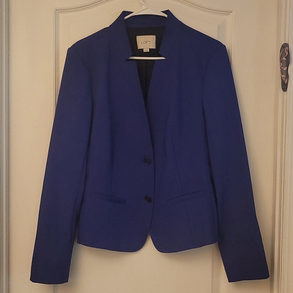 LOFT Jackets & Blazers - LOFT Ann Taylor Periwinkle Blue Blazer with Pockets and Full Lining